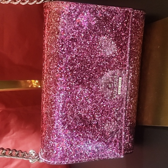 Kate Spade Storybook Glitter Crossbody Bag Euc - Picture 2 of 9